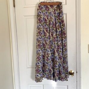 Long reversible skirt